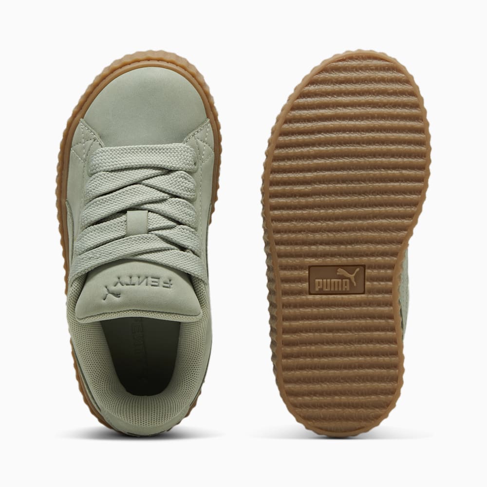 FENTY x PUMA Creeper Phatty Earth Tone Little Kids\' Sneakers - Green Fog-PUMA Gold-Gum