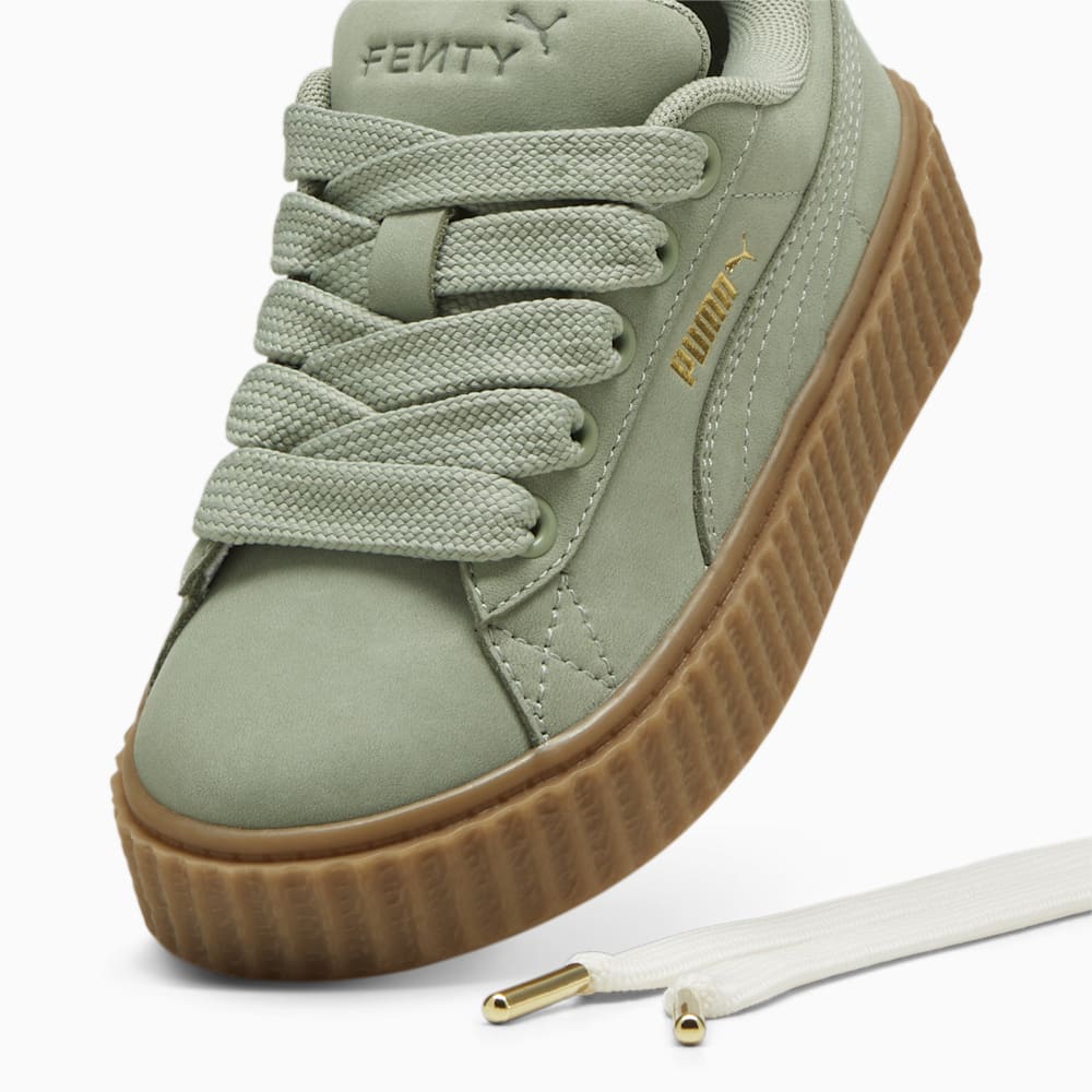 FENTY x PUMA Creeper Phatty Earth Tone Little Kids\' Sneakers - Green Fog-PUMA Gold-Gum