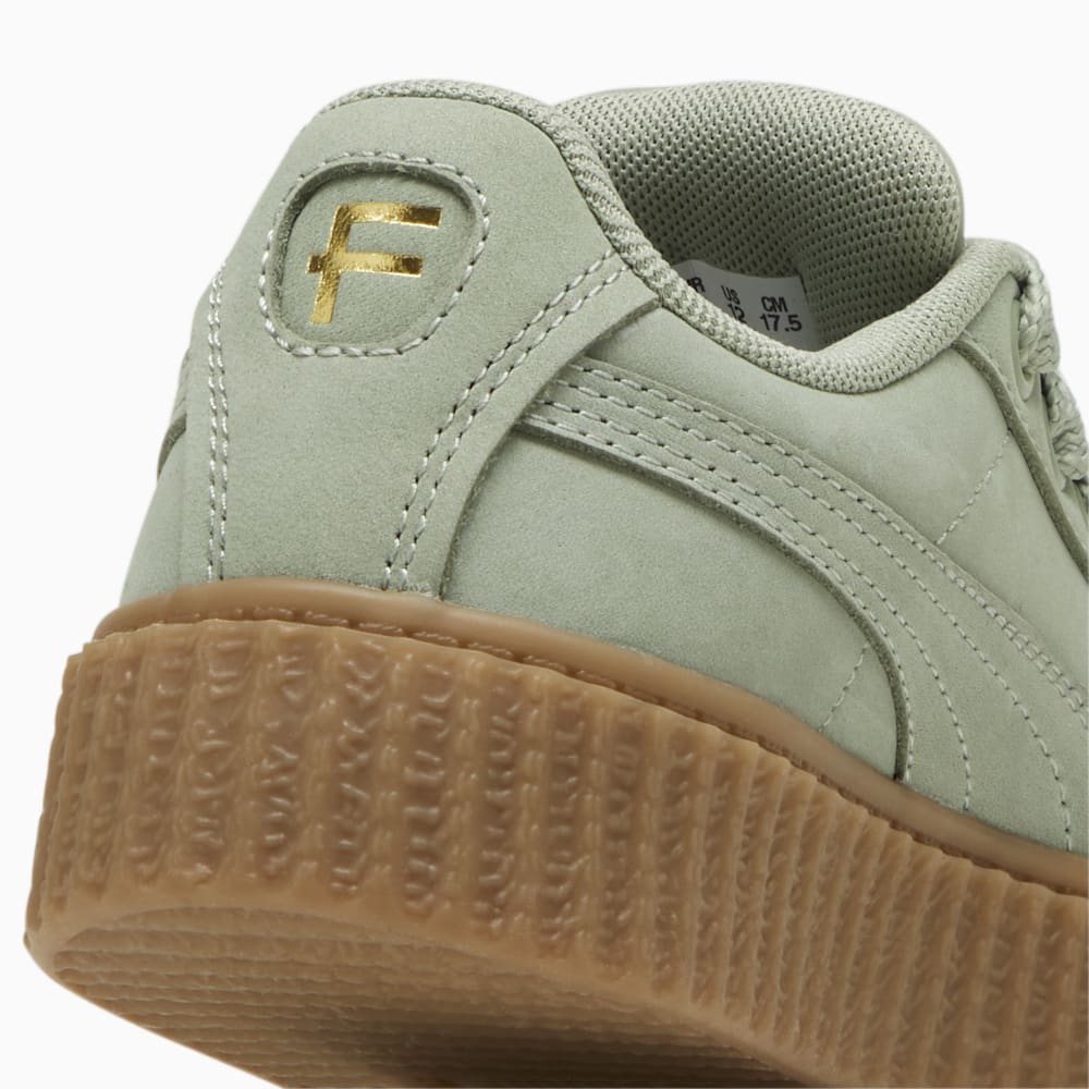 FENTY x PUMA Creeper Phatty Earth Tone Little Kids\' Sneakers - Green Fog-PUMA Gold-Gum