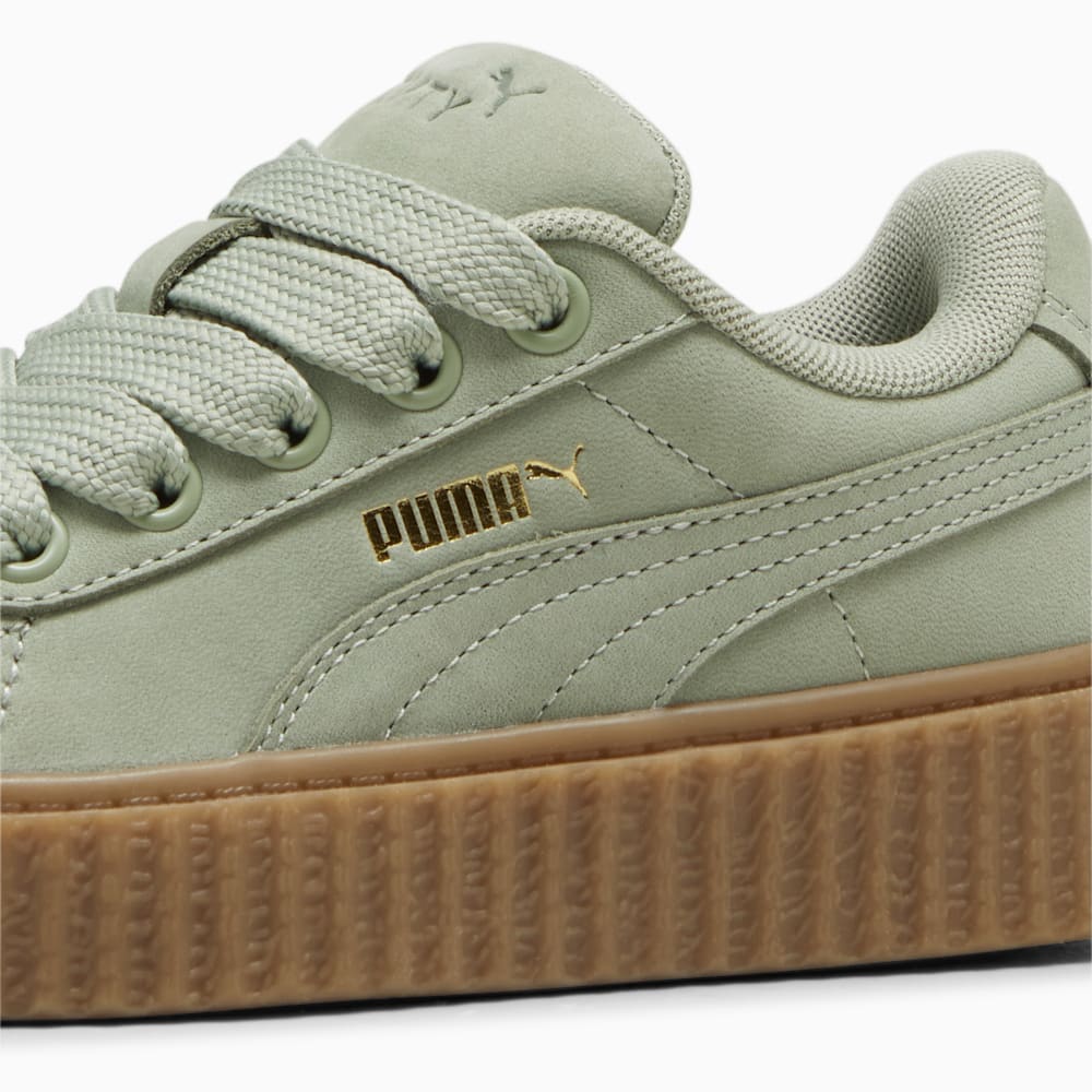 FENTY x PUMA Creeper Phatty Earth Tone Little Kids\' Sneakers - Green Fog-PUMA Gold-Gum