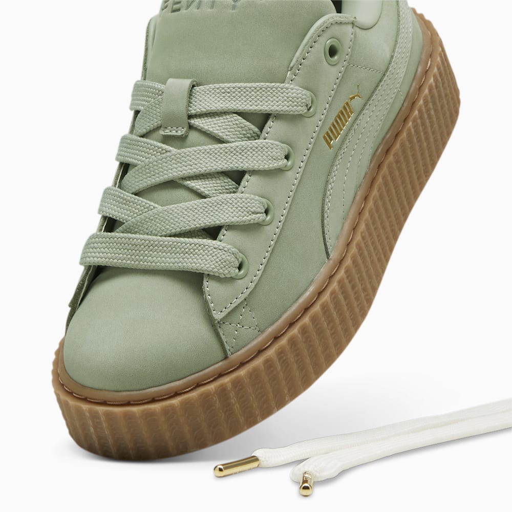 FENTY x PUMA Creeper Phatty Earth Tone Big Kids\' Sneakers - Green Fog-PUMA Gold-Gum