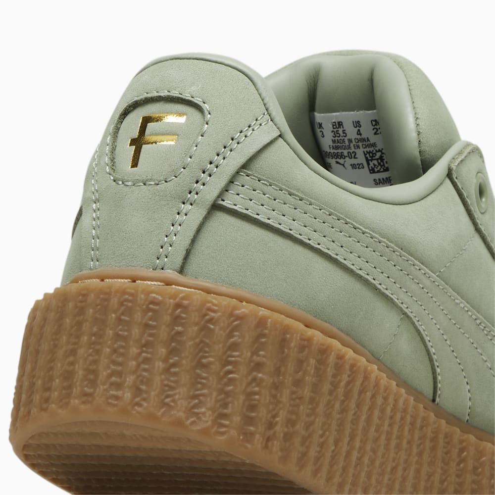 FENTY x PUMA Creeper Phatty Earth Tone Big Kids\' Sneakers - Green Fog-PUMA Gold-Gum