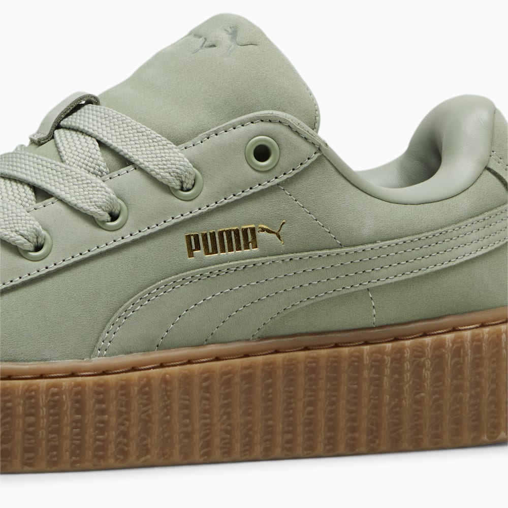 FENTY x PUMA Creeper Phatty Earth Tone Big Kids\' Sneakers - Green Fog-PUMA Gold-Gum