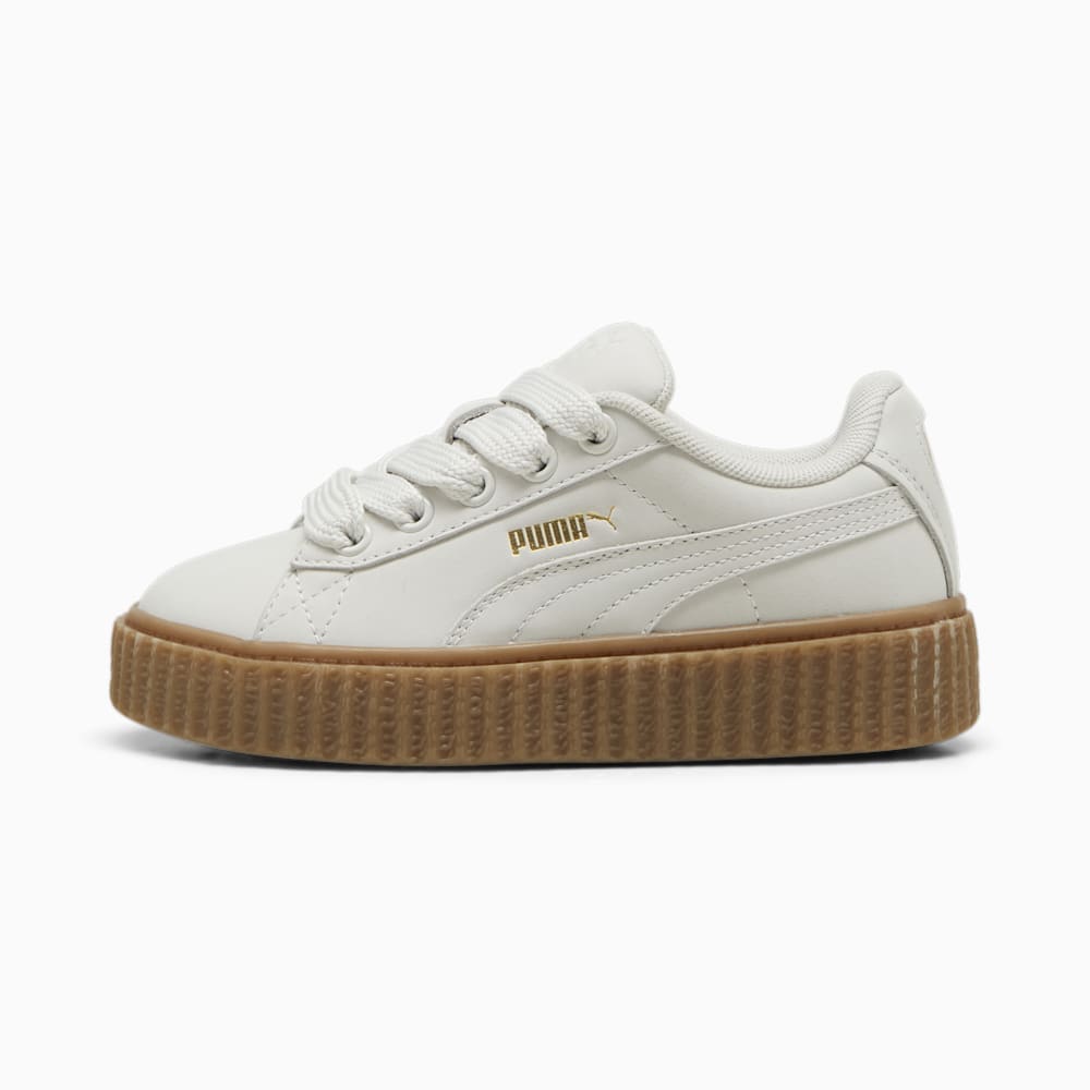 FENTY x PUMA Creeper Phatty Earth Tone Little Kids\' Sneakers - Warm White-PUMA Gold-Gum