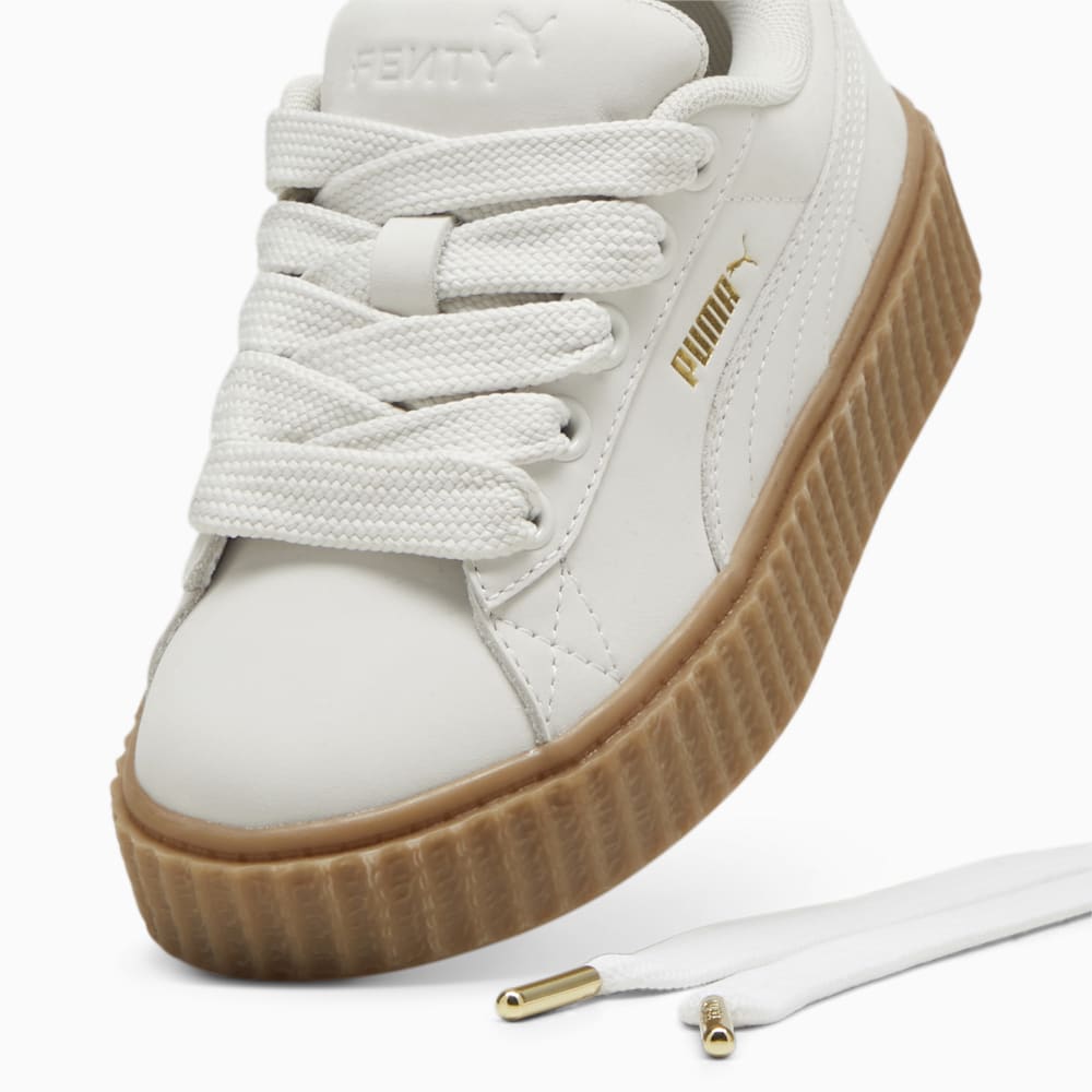 FENTY x PUMA Creeper Phatty Earth Tone Little Kids\' Sneakers - Warm White-PUMA Gold-Gum