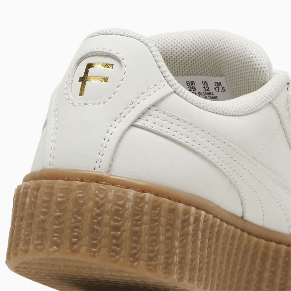 FENTY x PUMA Creeper Phatty Earth Tone Little Kids\' Sneakers - Warm White-PUMA Gold-Gum