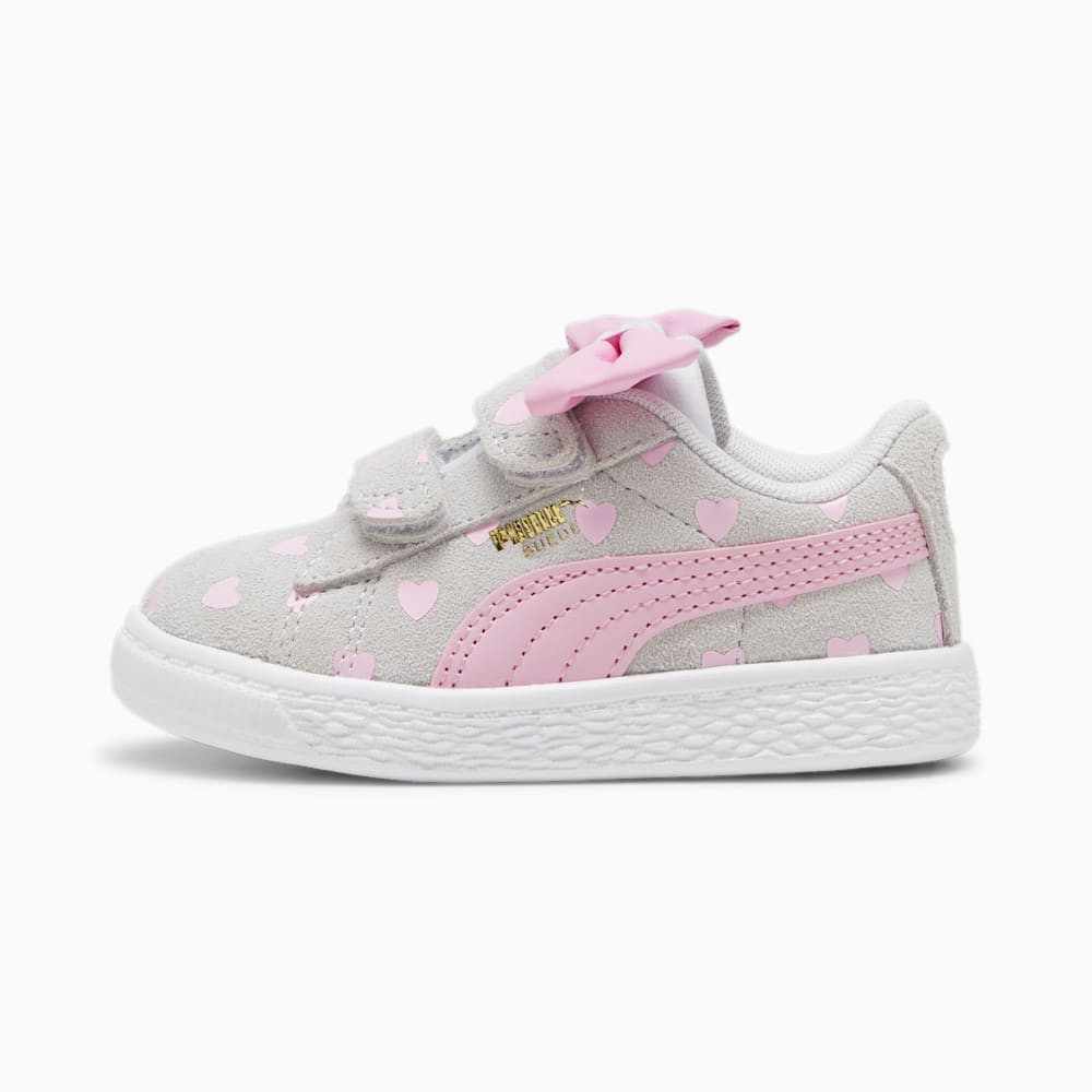 Puma Suede Classic Re-Bow V Toddler's Shoes - Silver Mist-Pink Lilac