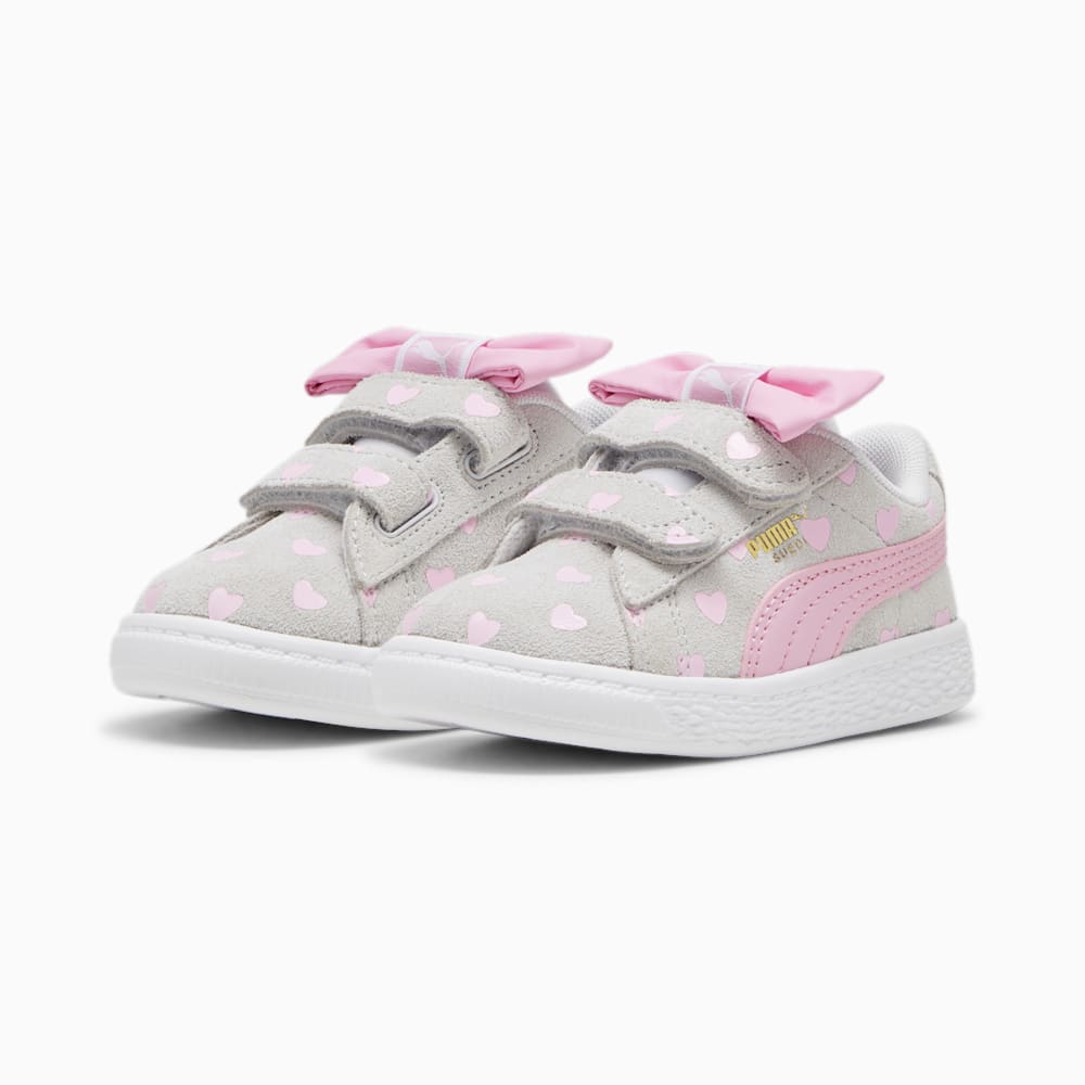 Puma Suede Classic Re-Bow V Toddler's Shoes - Silver Mist-Pink Lilac