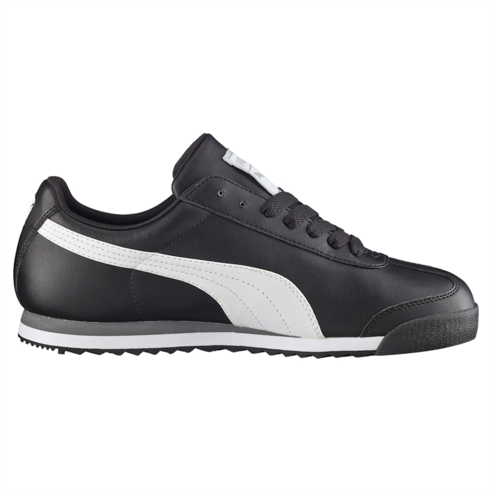 Puma Roma Basic Sneakers Big Kids - black-white-silver