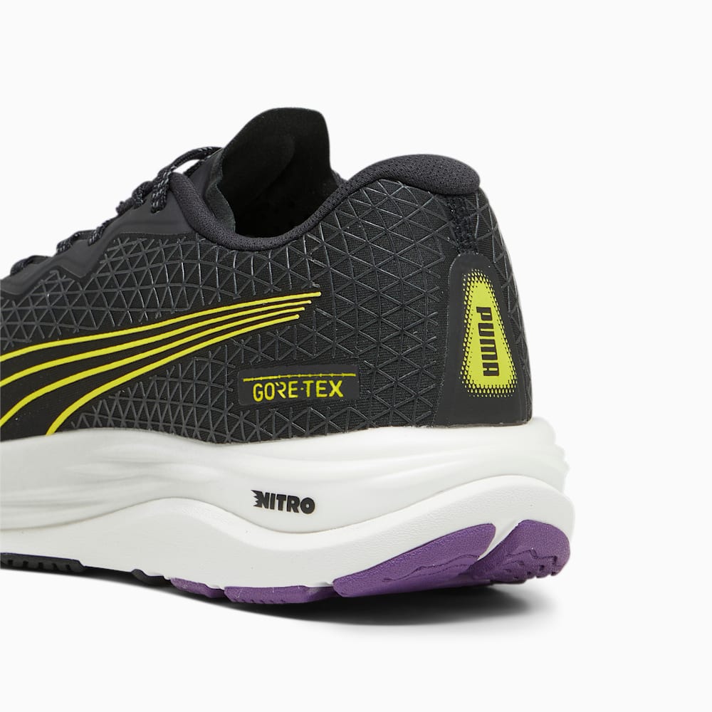 Puma Velocity NITRO™ 2 GORE-TEX® Running Shoes - Black-Purple Pop-Yellow Burst