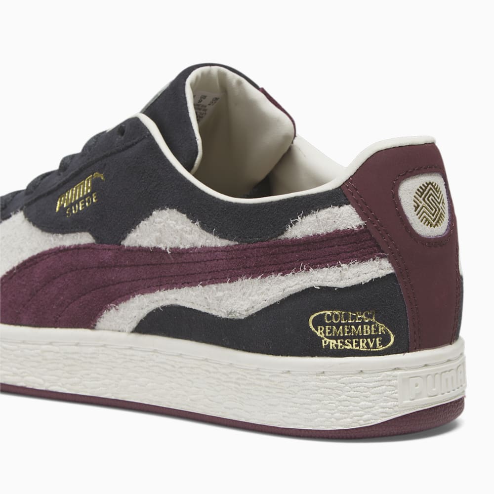 Puma Suede Camowave We Are Legends Deeply Rooted Sneakers - Strong Gray-Warm White-Aubergine