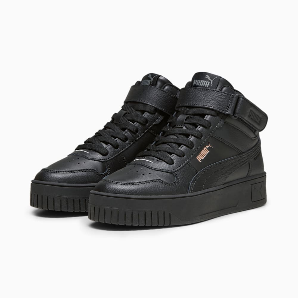 Puma Carina Street Mid Sneakers - Black-Black-Rose Gold