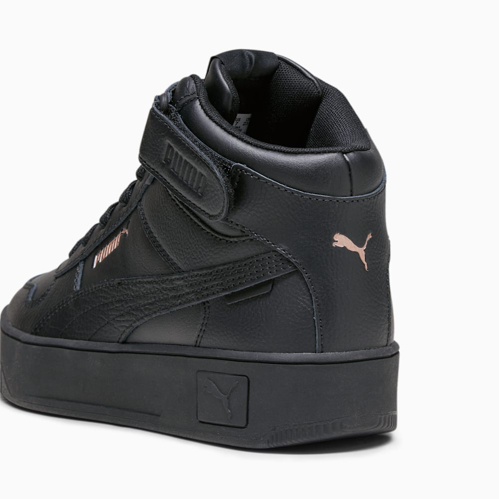 Puma Carina Street Mid Sneakers - Black-Black-Rose Gold