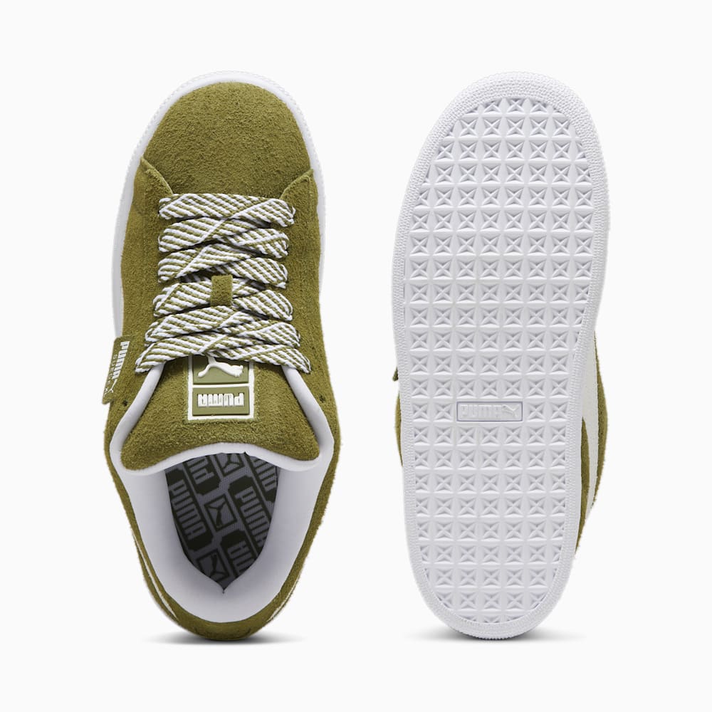 Puma Suede XL Soft Sneakers - Olive Green-White