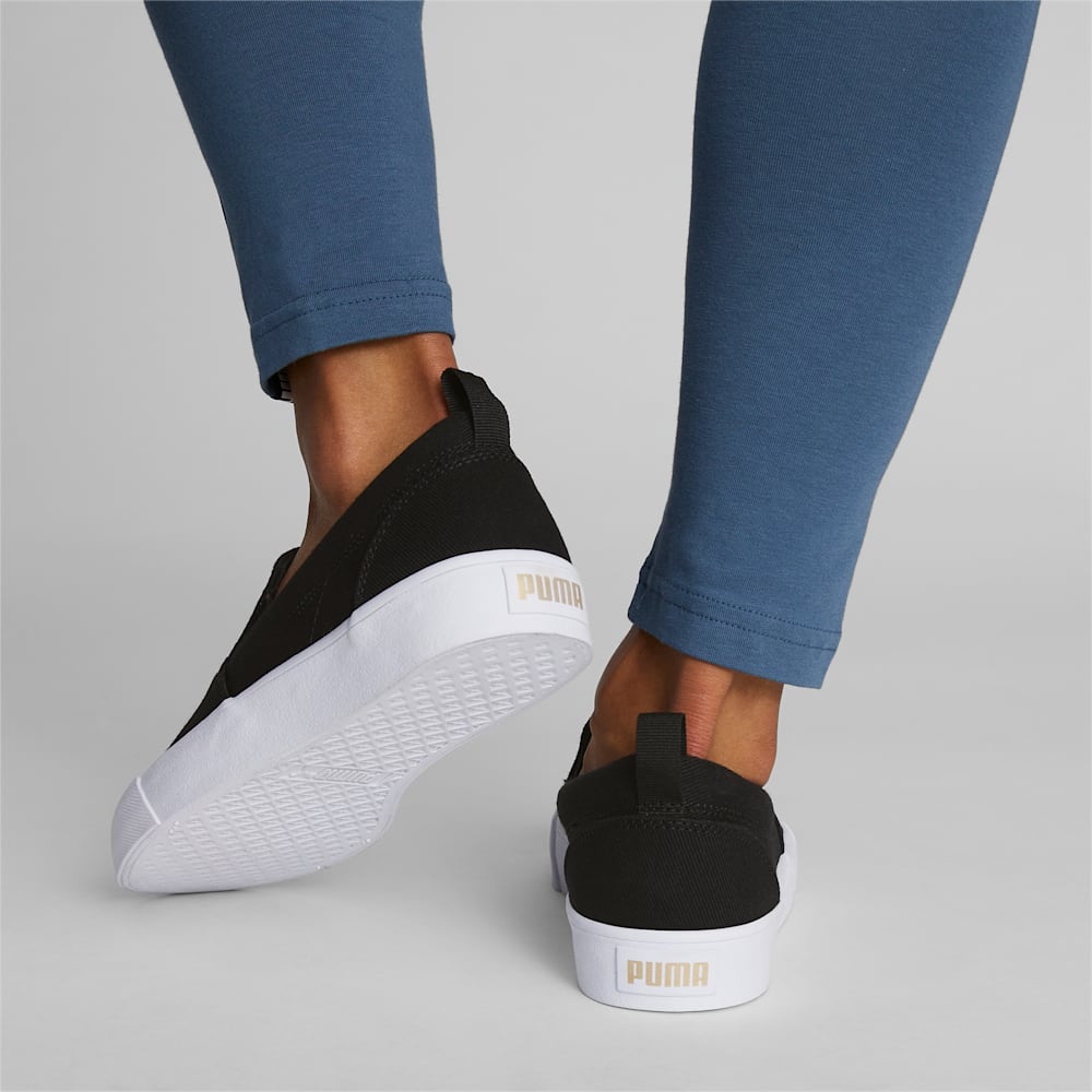 Puma Bari Slip-On Comfort Shoes - Black-Team Gold