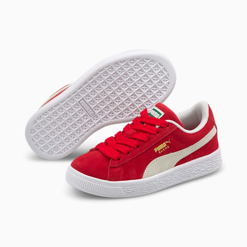 Puma Suede Classic XXI Little Kids Shoes - High Risk Red-White