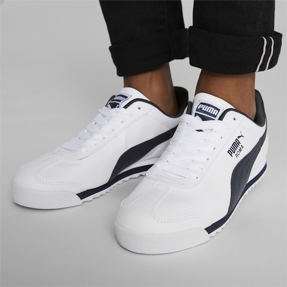 Puma Roma Basic Sneakers - white-new navy