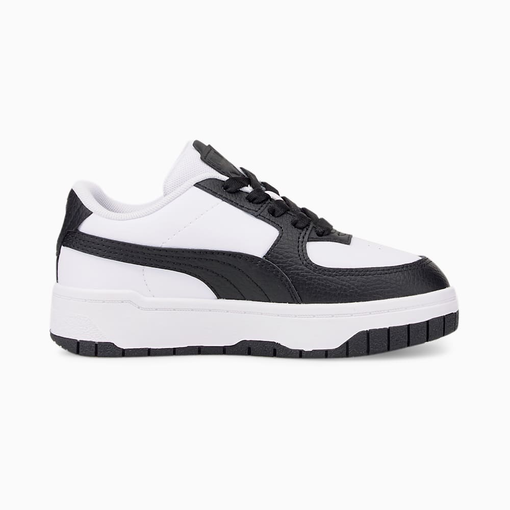 Puma Cali Dream Leather Little Kids Shoes - White-Black