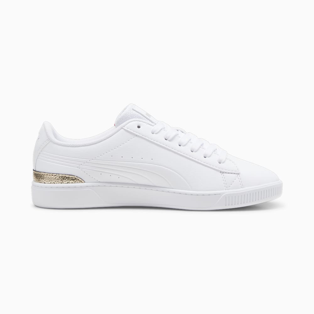 Puma Vikky v3 Metallic Shine Sneakers - White-Gold-Silver