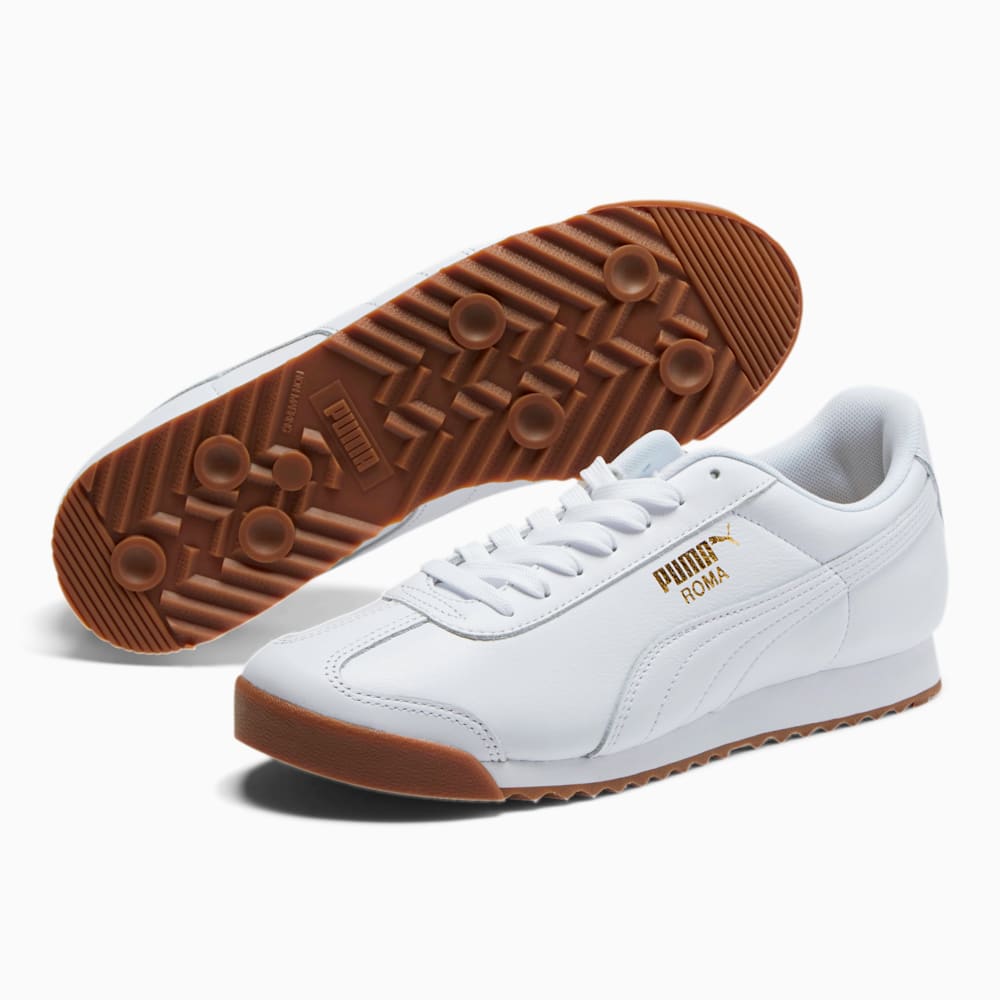 Puma Roma Classic Gum Sneakers - White-Team Gold