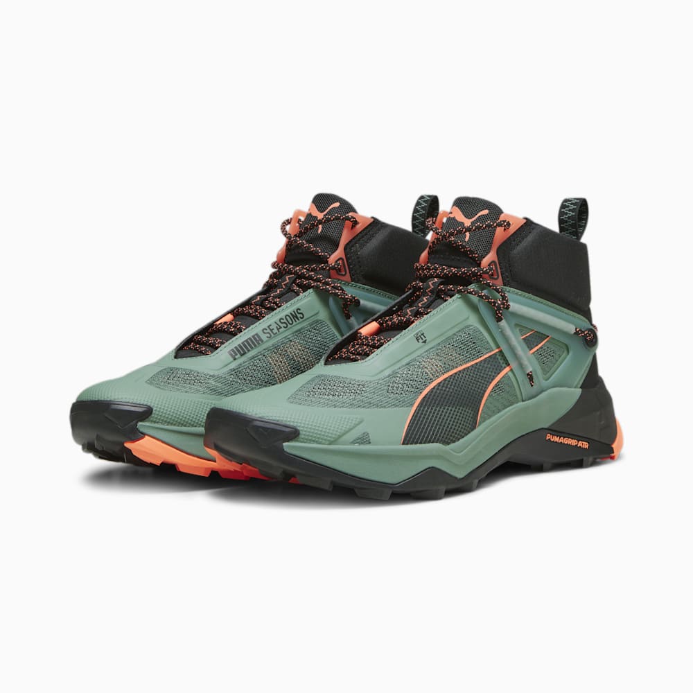 Puma SEASONS Explore NITRO™ Mid Hiking Shoes - Eucalyptus-Black-Neon Sun