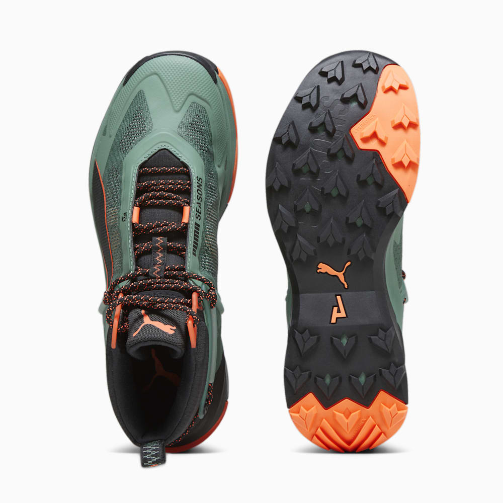 Puma SEASONS Explore NITRO™ Mid Hiking Shoes - Eucalyptus-Black-Neon Sun