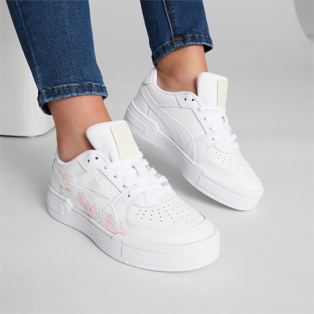 Puma CA Pro Embroidered Sneakers - White-Peach Smoothie-Flaxen