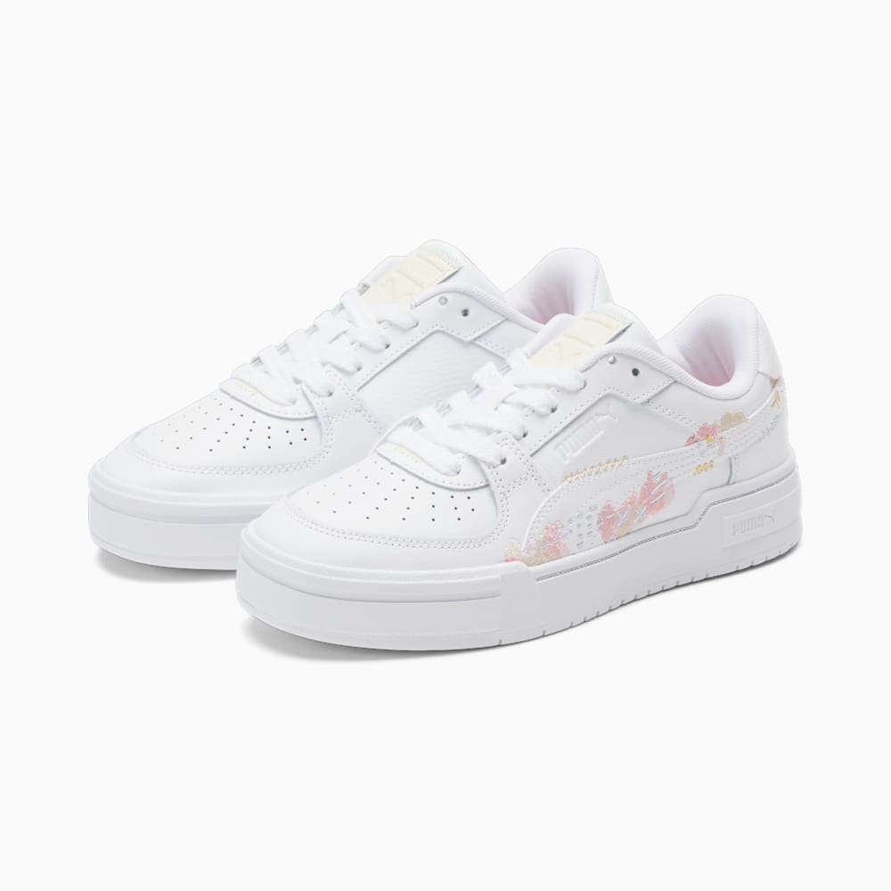 Puma CA Pro Embroidered Sneakers - White-Peach Smoothie-Flaxen