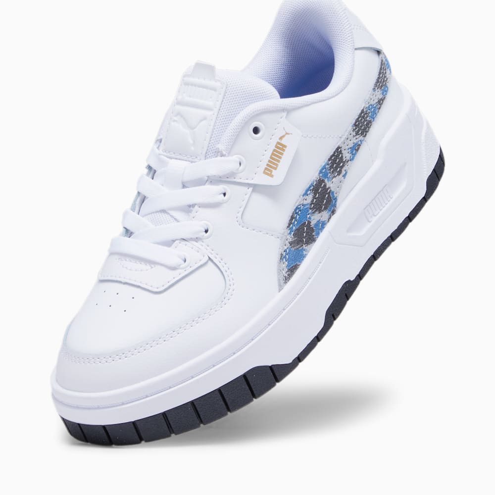 Puma Cali Dream Animal Print Big Kids Sneakers - White-Racing Blue