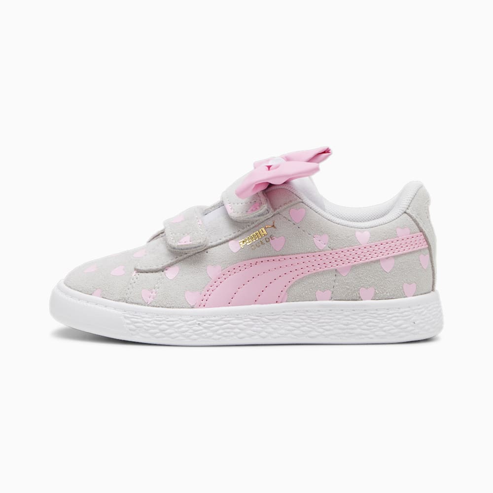 Puma Suede Classic Re-Bow Little Kids Shoes - Silver Mist-Pink Lilac