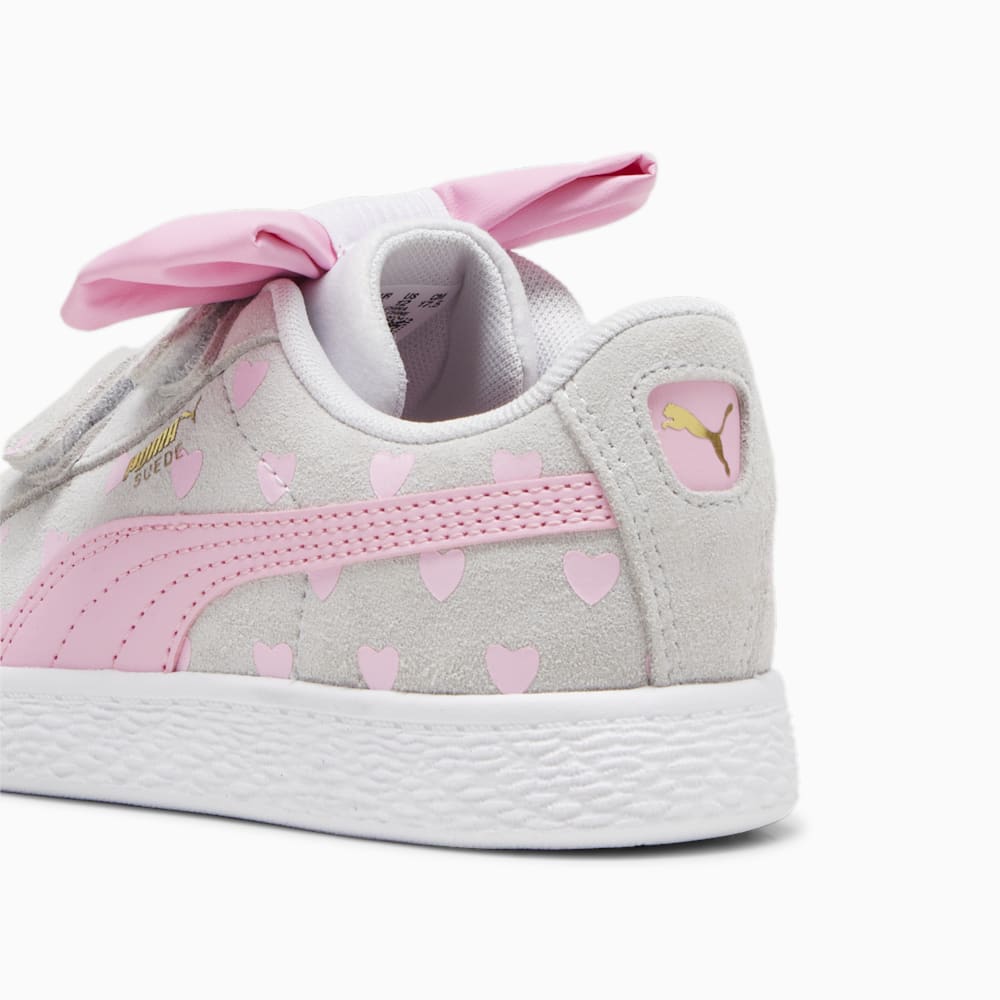 Puma Suede Classic Re-Bow Little Kids Shoes - Silver Mist-Pink Lilac