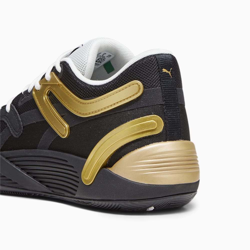 Puma TRC Blaze Court Basketball Shoes - Black-Sedate Gray-White-Metallic Gold