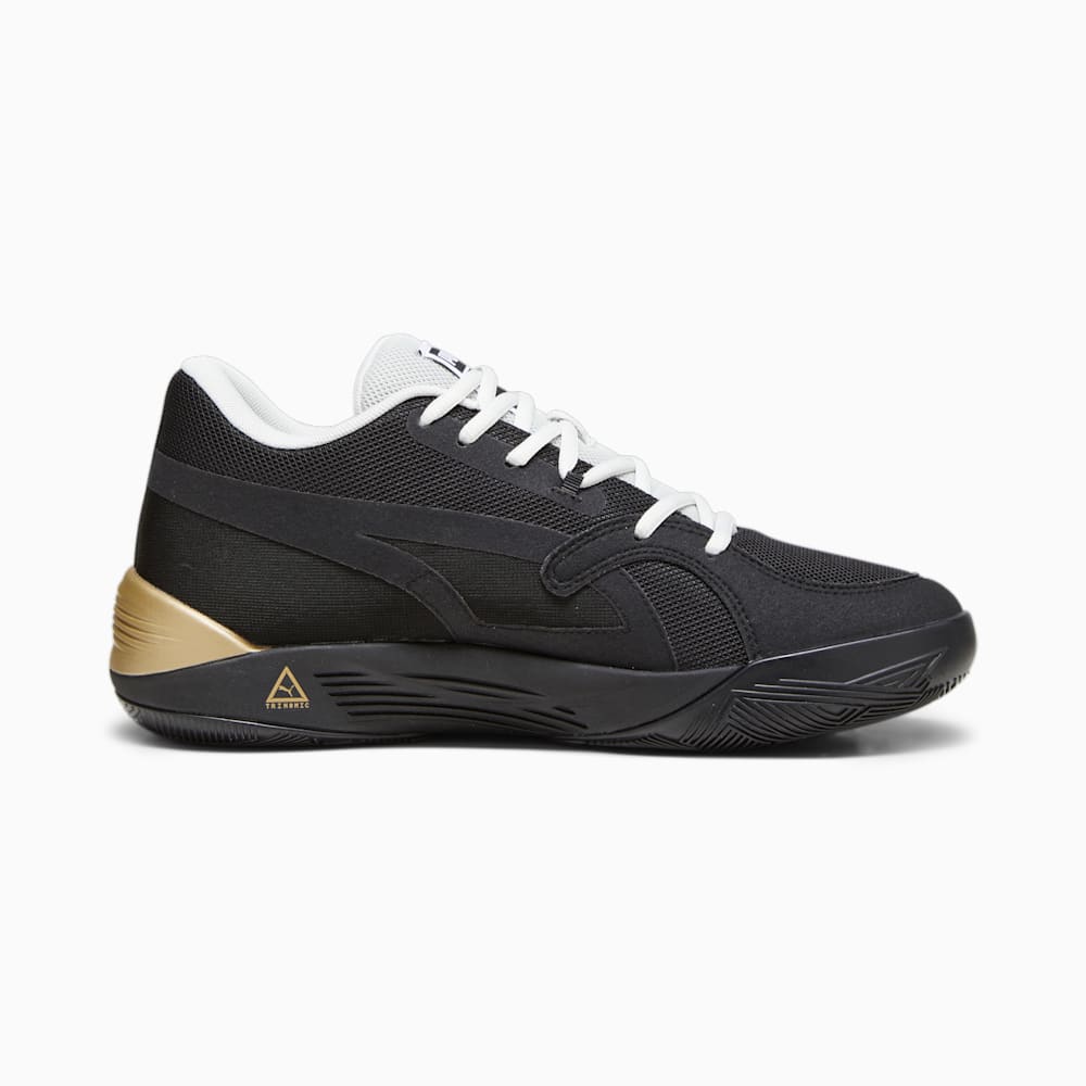 Puma TRC Blaze Court Basketball Shoes - Black-Sedate Gray-White-Metallic Gold