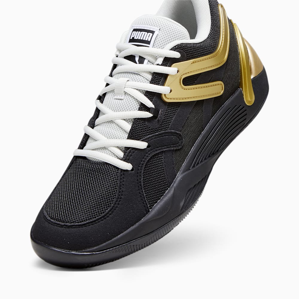 Puma TRC Blaze Court Basketball Shoes - Black-Sedate Gray-White-Metallic Gold