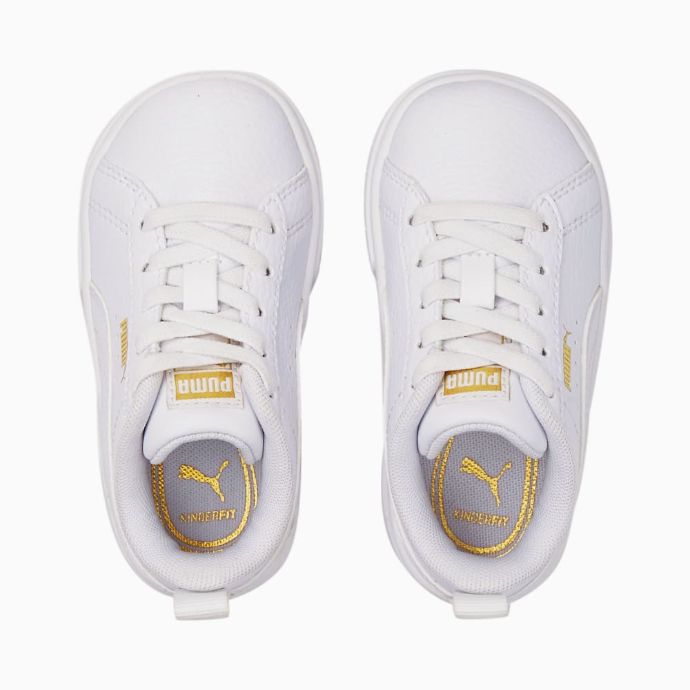 Puma Mayze Leather Toddler Shoes - White-Team Gold