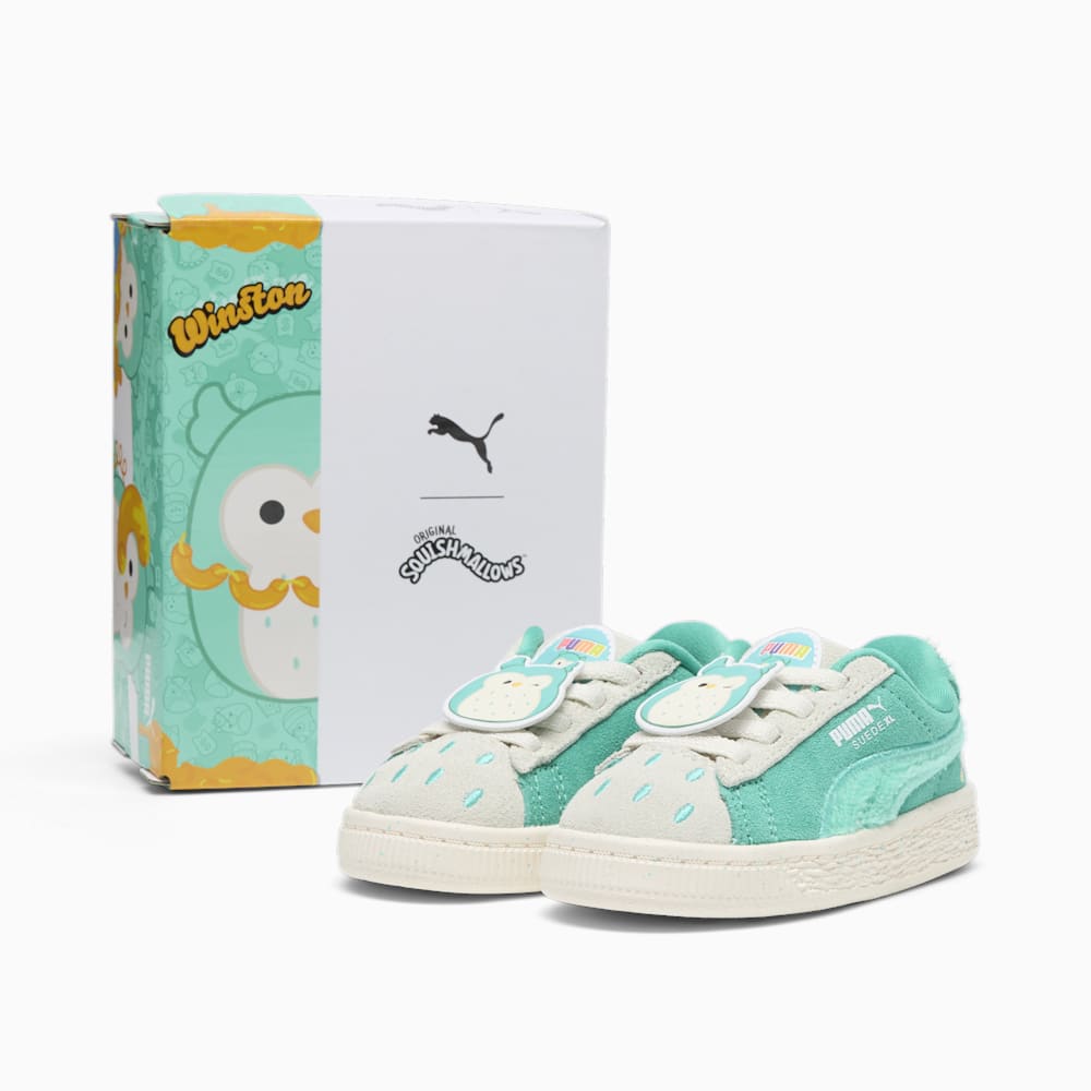 Puma PUMA x SQUISHMALLOWS Suede XL Winston Toddlers' Sneakers - Warm White-Alpine Snow-Elektro Pool