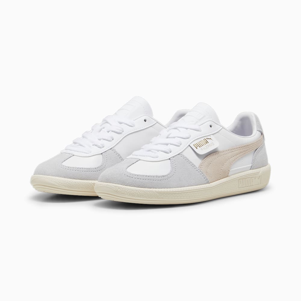 Puma Palermo Leather Sneakers - White-Rosebay-Sugared Almond