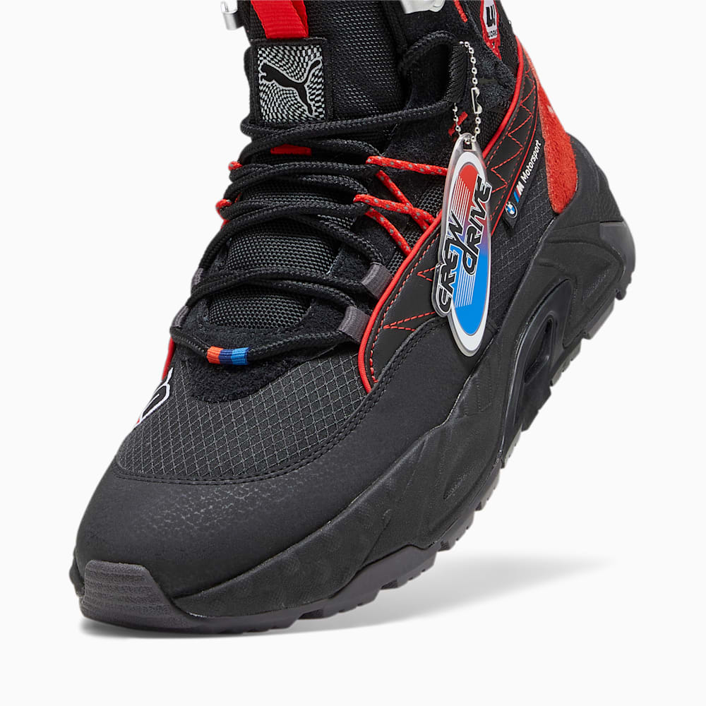 Puma BMW M Motorsport RS-Trck Mid Boot Garage Crews Sneakers - Black-Pop Red