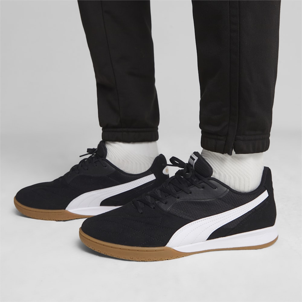 Puma KING TOP IT Soccer Sneakers - Black-White-Gold