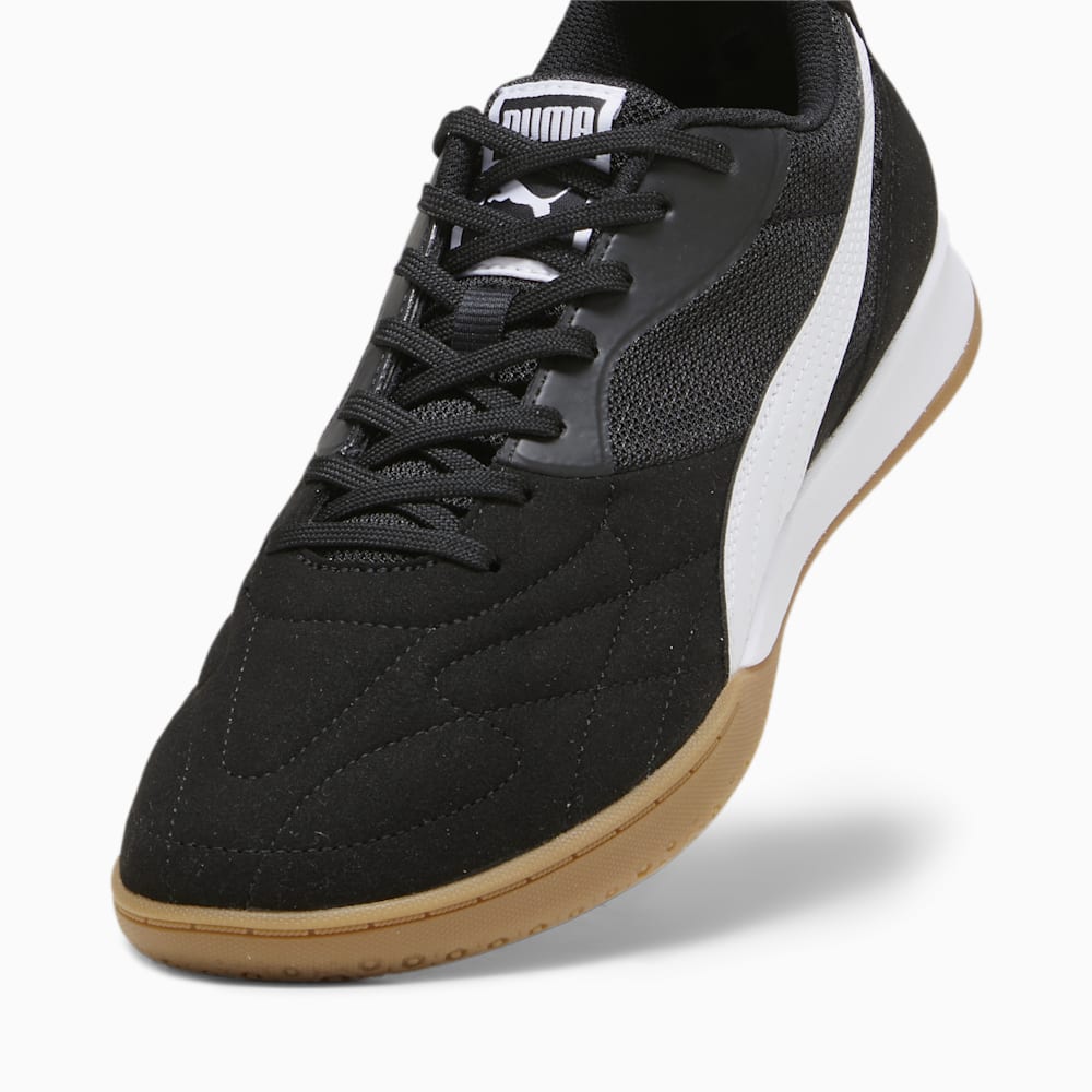 Puma KING TOP IT Soccer Sneakers - Black-White-Gold