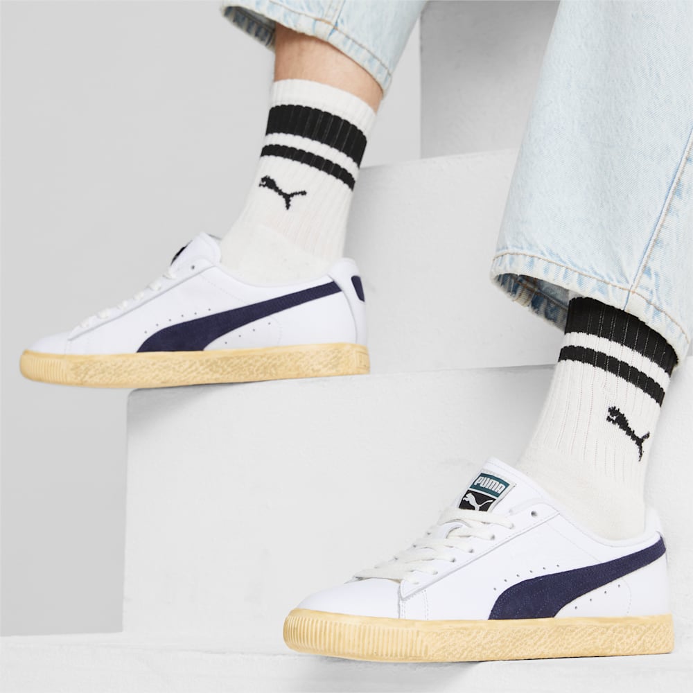 Puma Clyde Vintage Sneakers - White-Navy