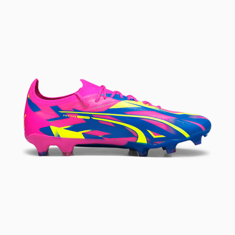 Puma ULTRA ULTIMATE ENERGY FG/AG Soccer Cleats - Luminous Pink-Ultra Blue-Yellow Alert