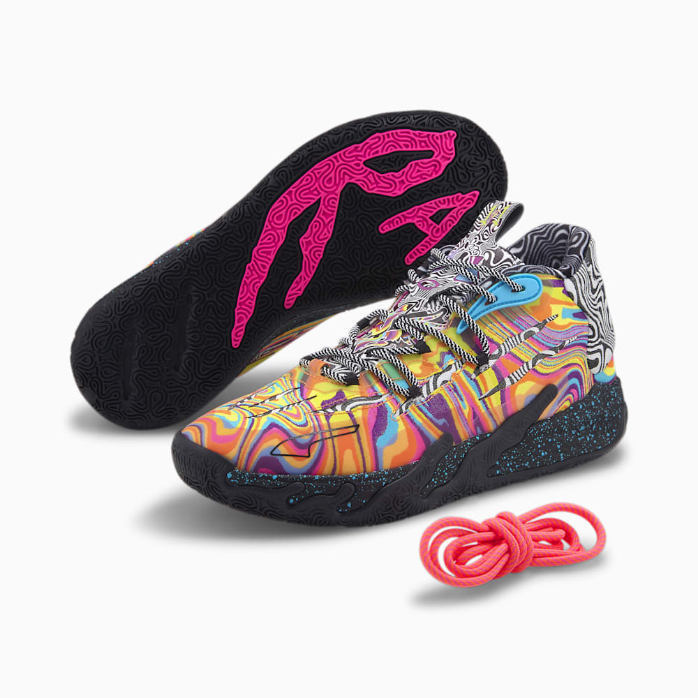 Puma MELO x DEXTER\'S LAB MB.03 Basketball Shoes - Poison Pink-Fluro Orange Pes