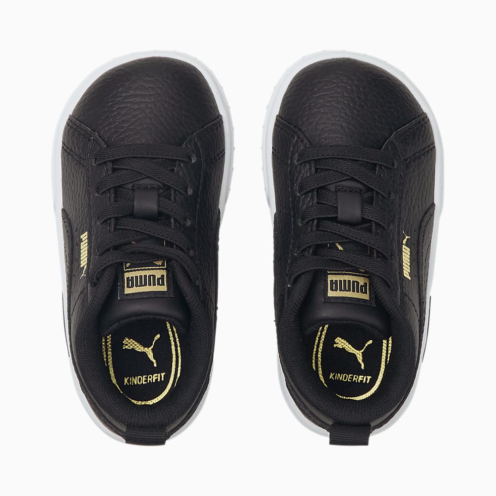 Puma Mayze Leather Toddler Shoes - Black-Team Gold