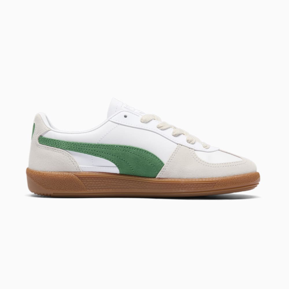 Puma Palermo Leather Sneakers - White-Vapor Gray-Archive Green