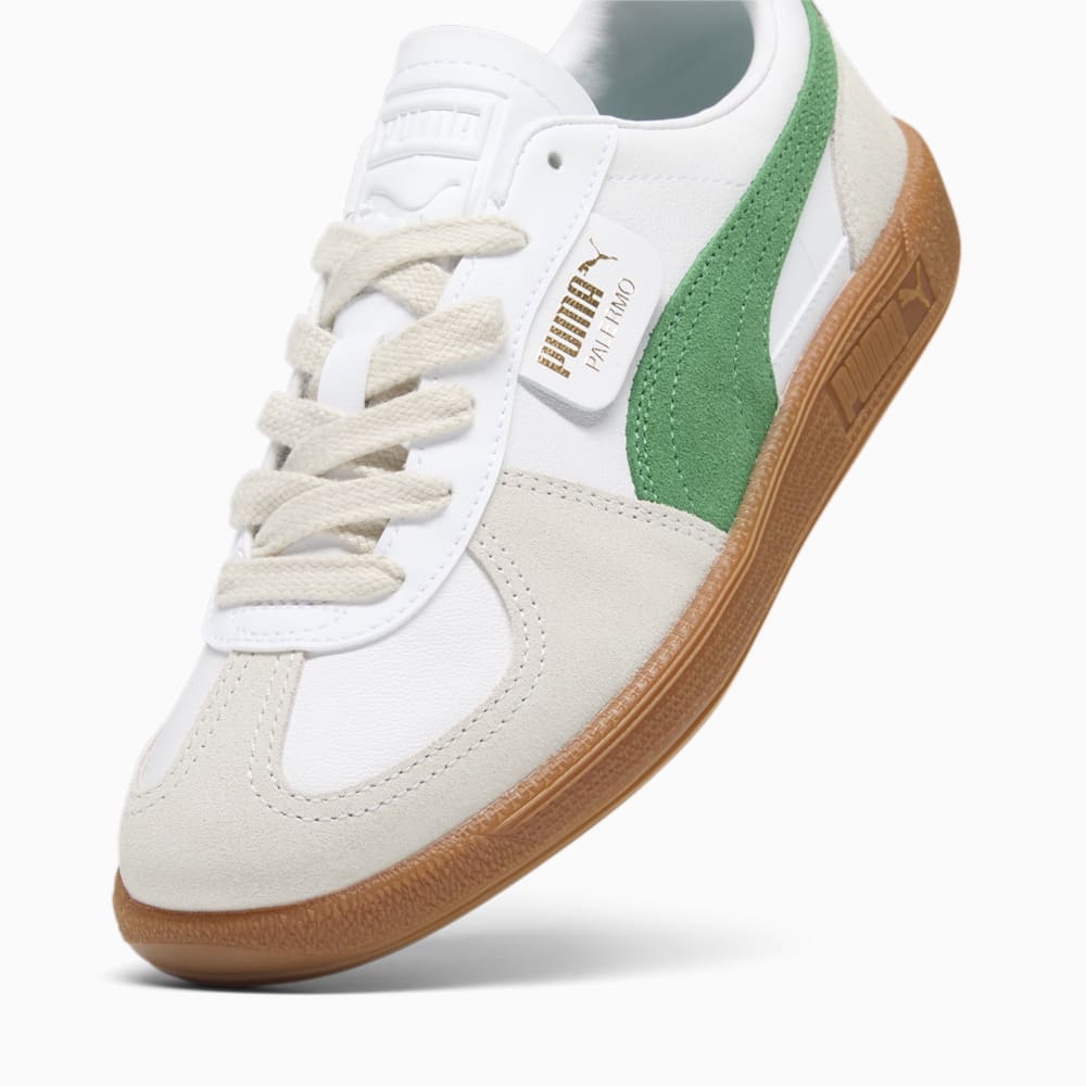 Puma Palermo Leather Sneakers - White-Vapor Gray-Archive Green