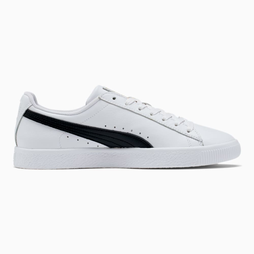 Puma Clyde Core Foil Sneakers - White-Black-Team Gold