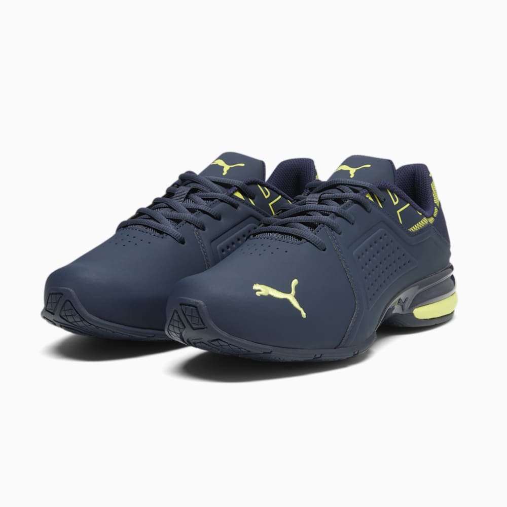 Puma Viz Runner Repeat Running Sneakers - Club Navy-Lime Sheen