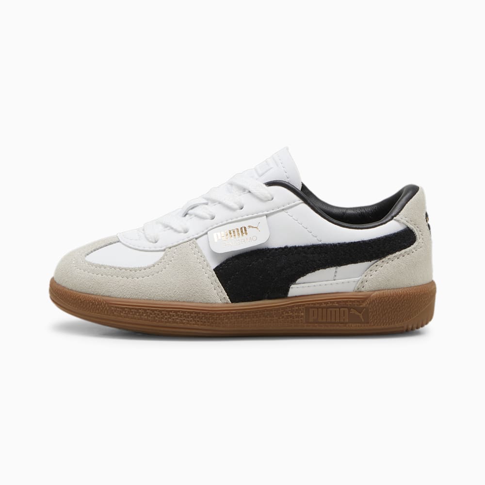 Puma Palermo Leather Little Kids Sneakers - White-Vapor Gray-Gum