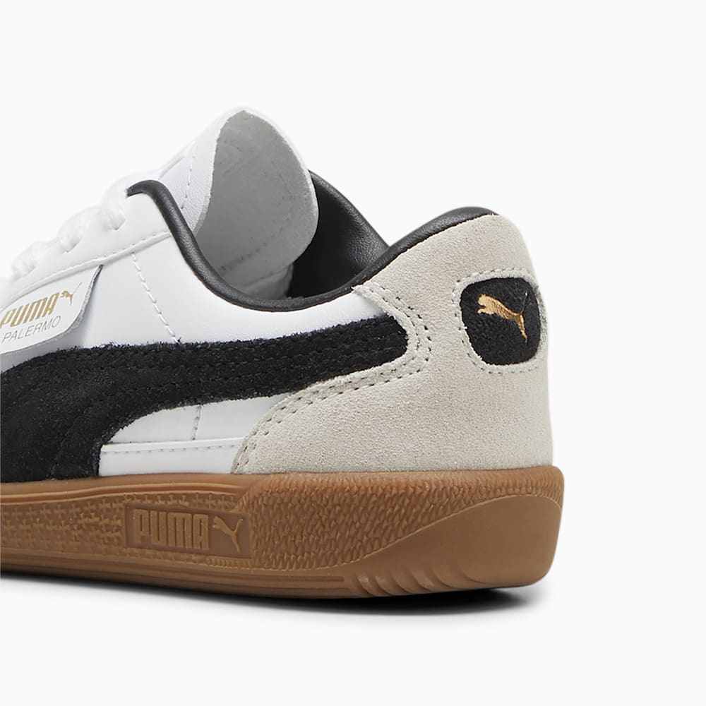 Puma Palermo Leather Little Kids Sneakers - White-Vapor Gray-Gum